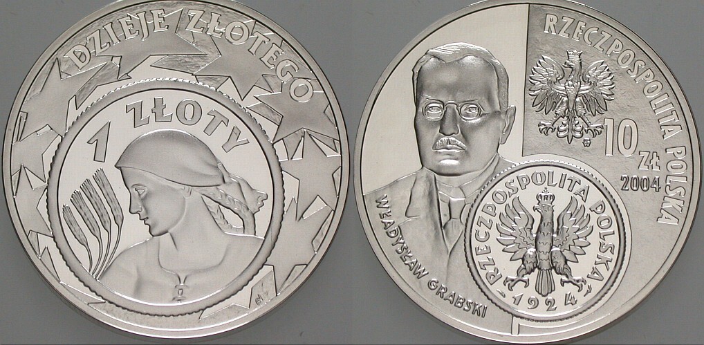 10 Zloty 2004 Fischer K058 Polierte Platte