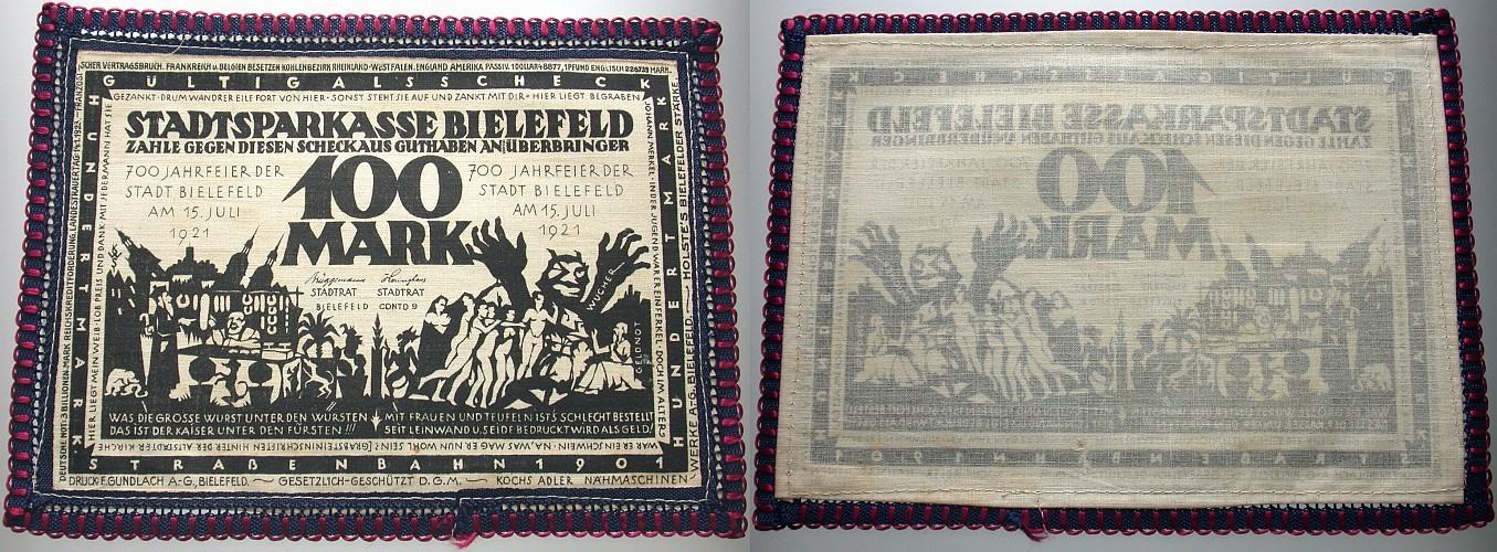 100 Mark 15.7.1921 Grabowski 26d Grasser/Pick 21a Leicht gebraucht