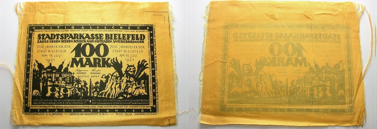 100 Mark 15.7.1921 Grabowski 30a Grasser/Pick 22f Einriße außerhalb des Druckfeldes, sonst leicht gebraucht