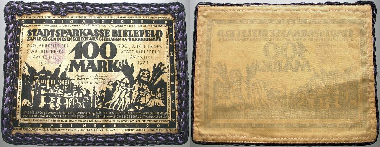 100 Mark 15.7.1921 Grabowski 33 b Grasser/Pick 22 e Fast kassenfrisch
