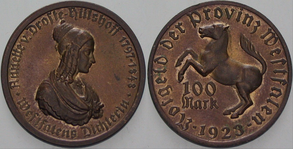 100 Mark 1923 J.N. 18 Patina, vorzüglich +