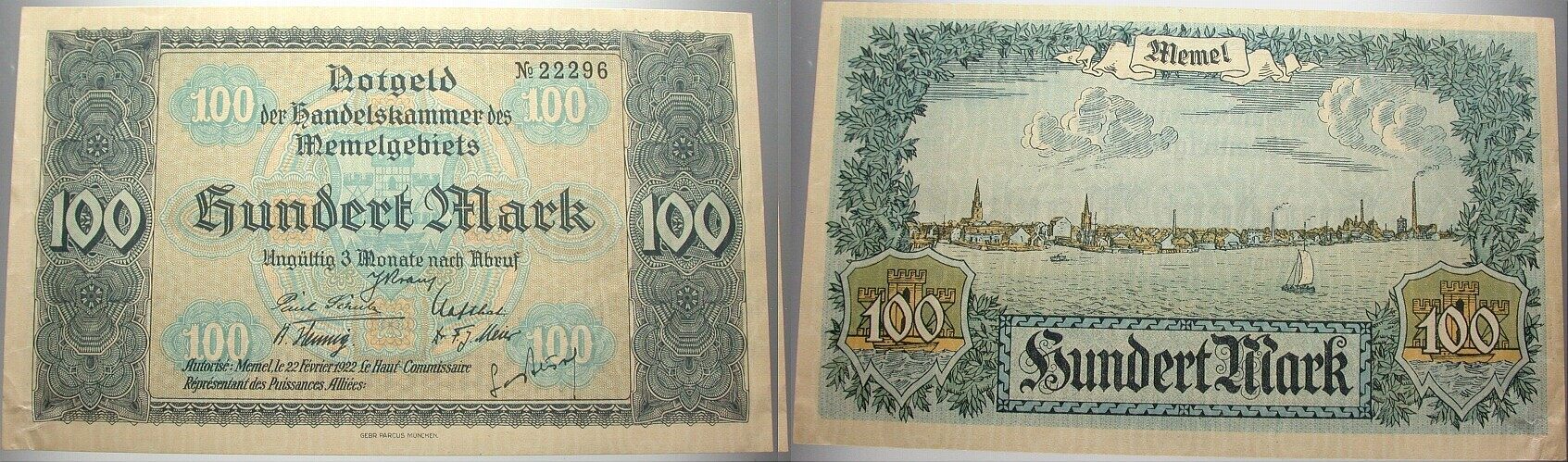 100 Mark 22.2.1922 Rosenberg 854 Leicht gebraucht
