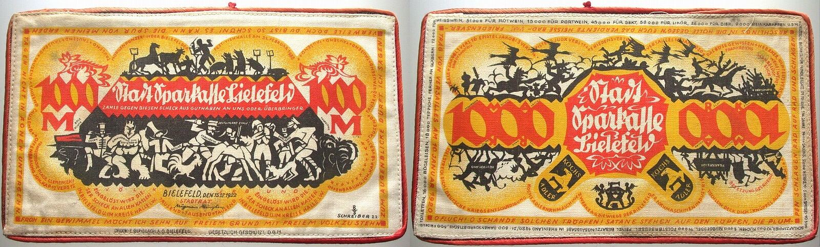 1000 Mark 15.12.1922 Grabowski 58.2.II f Grasser/Pick 26 a Leicht gebraucht