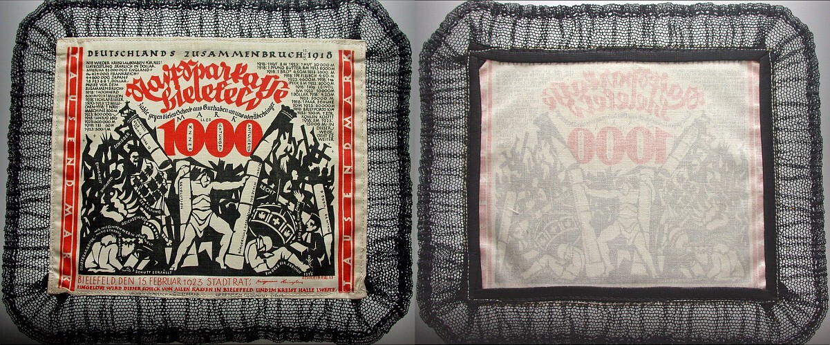 1000 Mark 15.2.1923 Grabowski P 63  var. Fast kassenfrisch
