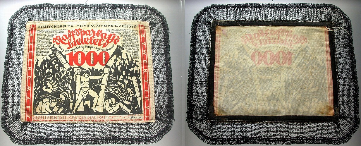1000 Mark 15.2.1923 Grabowski P 63  var. Kl. Flecken, leicht gebraucht