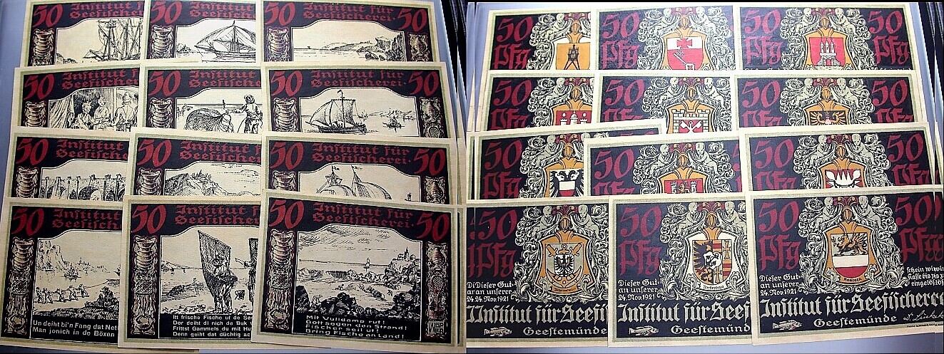 12 x 50 Pfennig o.D.-24.11.1921 Grabowski/Mehl 412.1 Fast kassenfrisch