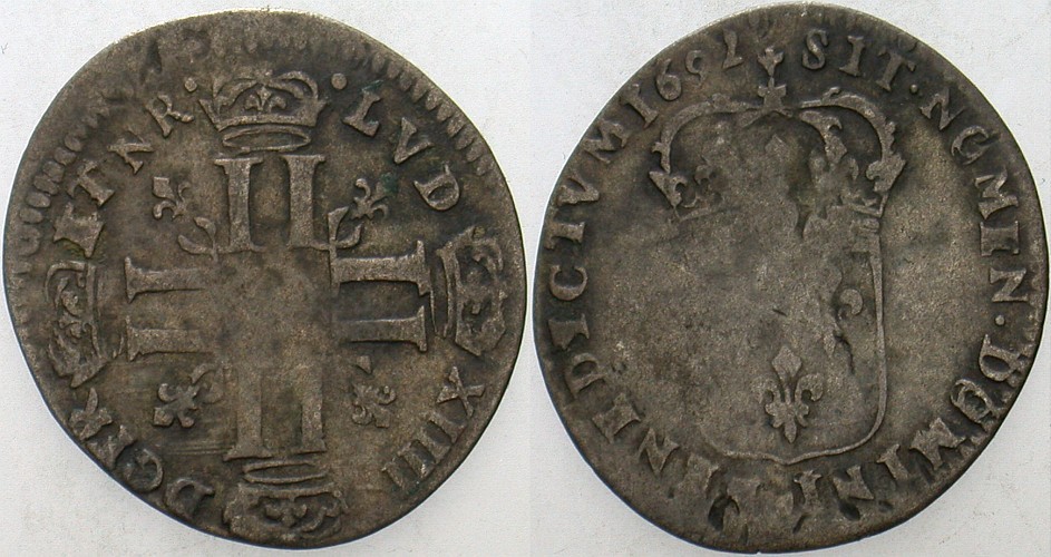 15 Deniers 1692 Schön