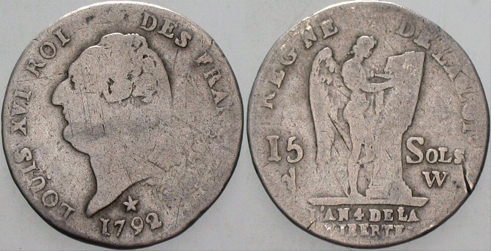 15 Sols 1792 Gadoury 36 Schön