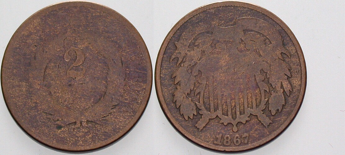 2 Cent 1867  Schön