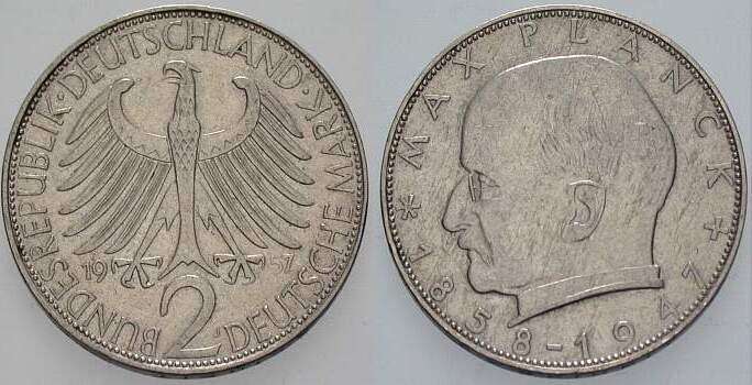 2 Deutsche Mark 1957 J. 392 sehr schön