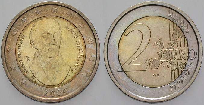 2 Euro 2004 Patina, prägefrisch