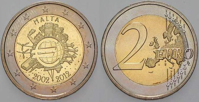 2 Euro 2012  Bankfrisch