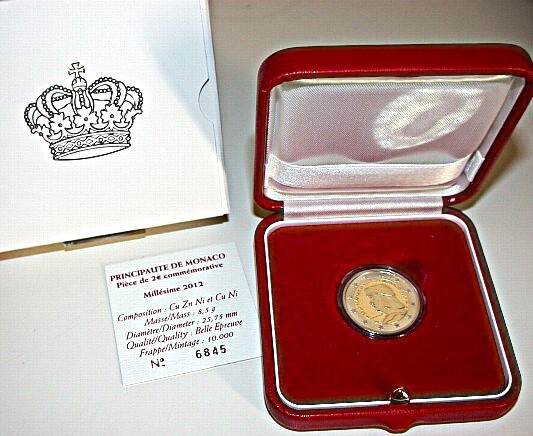 2 Euro 2012 Polierte Platte im Etui mit Zertifikat