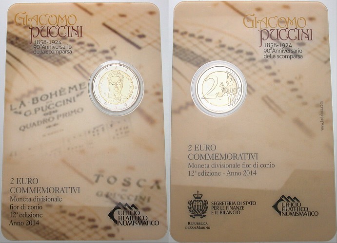 2 Euro 2014 Im Blister, Stempelglanz