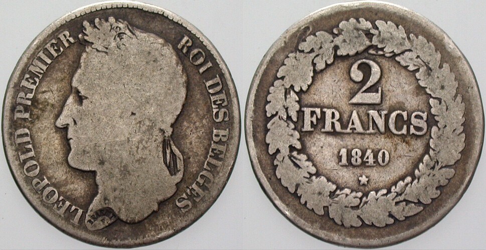 2 Franc 1840 K.M. 9.2 Schön