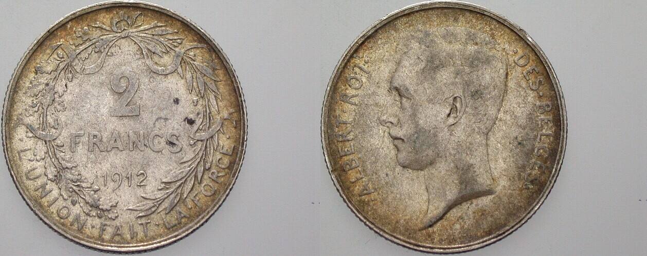 2 Franc 1912 KM 75 Sehr schön