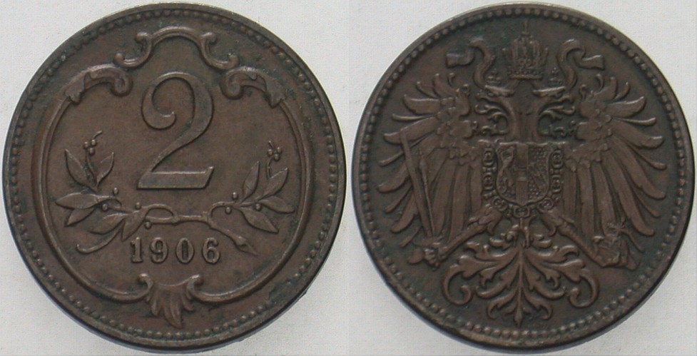2 Heller 1906 Jl. 373 sehr schön