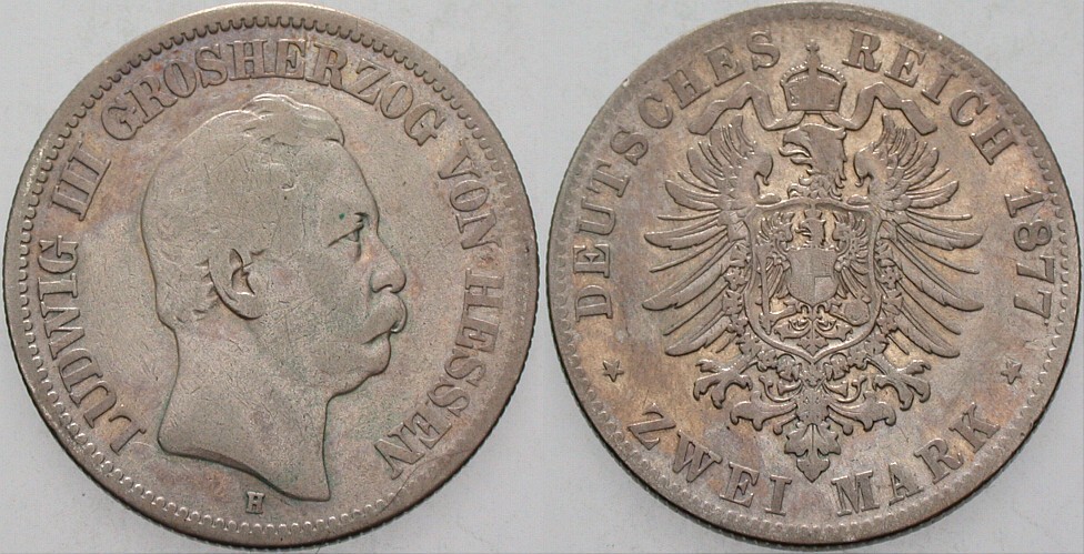 2 Mark 1877 J. 66 Schön +