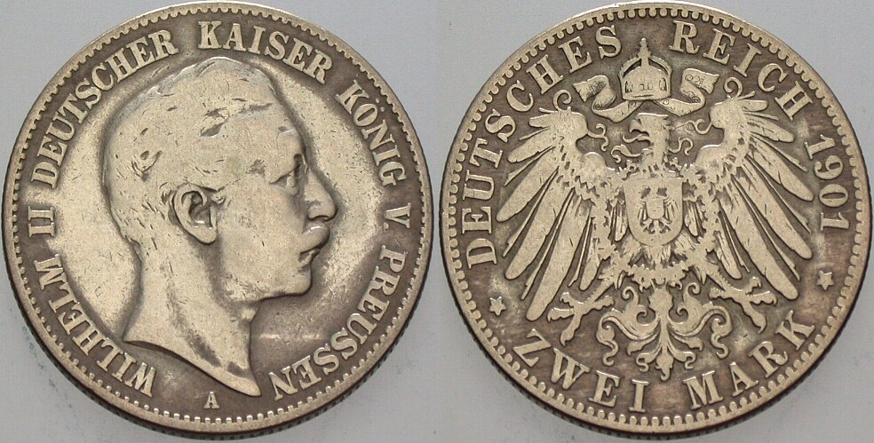 2 Mark 1901 J. 102 Schön