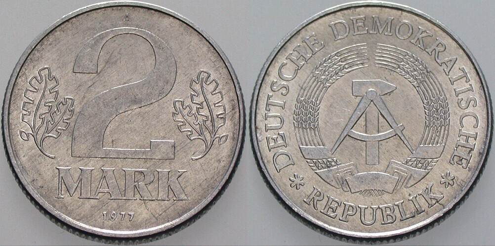 2 Mark 1977 J. 1516 Sehr schön