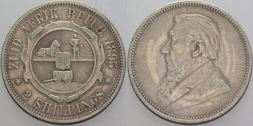 2 Shillings 1895 KM 6 Sehr schön
