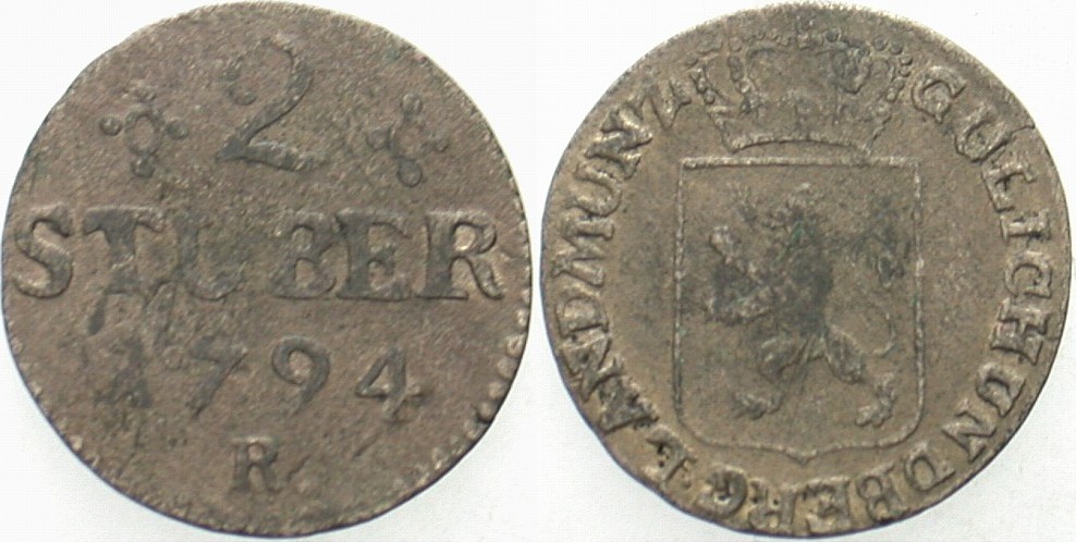 2 Stüber 1794 Noss 1005 Fast sehr schön