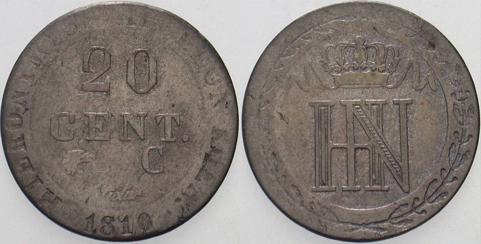 20 Centimes 1810 Jaeger 34 AKS 37 Schön - sehr schön