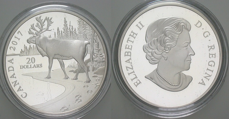 20 Dollar 2017  Polierte Platte im Etui mit Zertifikat
