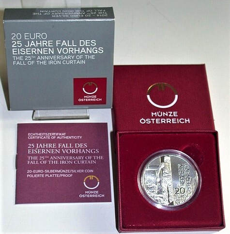20 Euro 2014 Polierte Platte im Etui mit Zertifikat