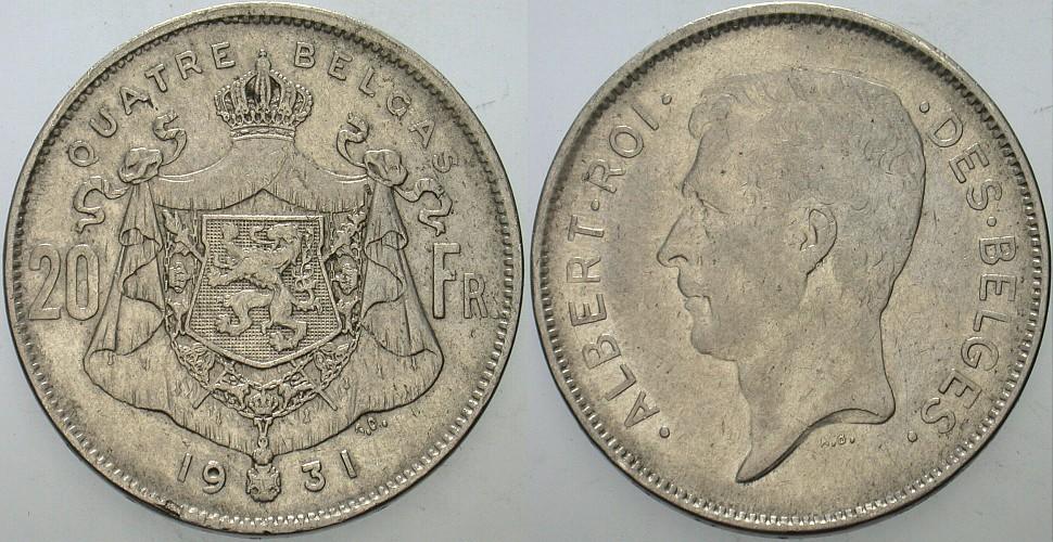 20 Francs 1931 KM 101.1 Sehr schön