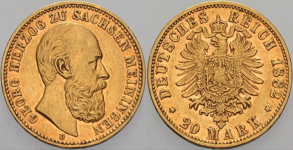 20 Mark 1882 J. 276 Sehr schön - vorzüglich