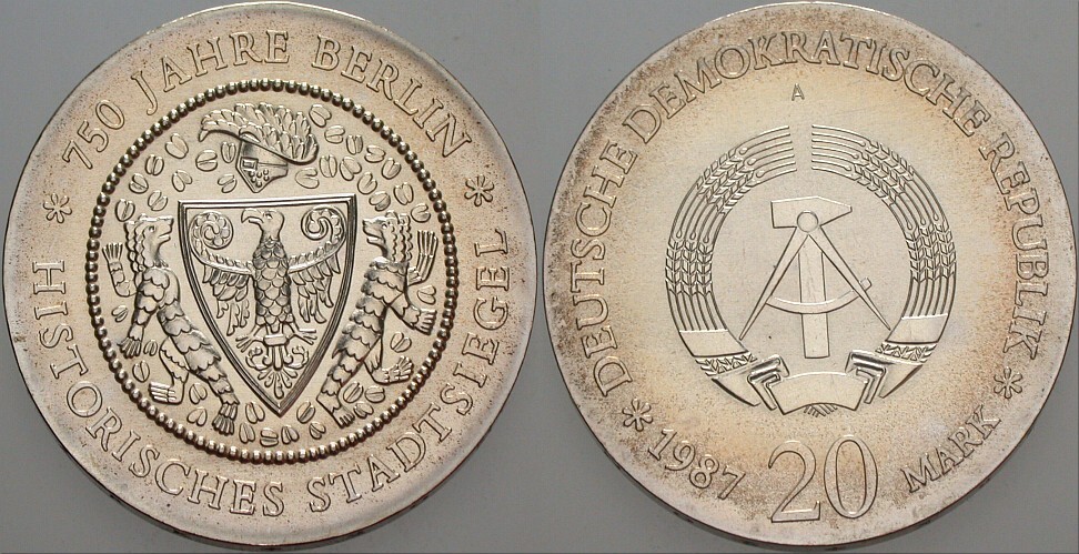 20 Mark 1987 J. 1617 Stempelglanz