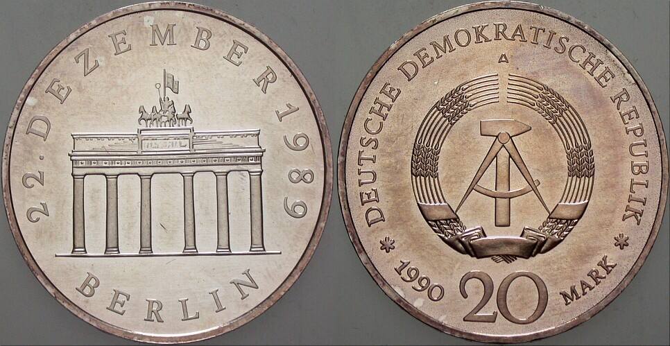 20 Mark 1990 J. 1635 S Stempelglanz