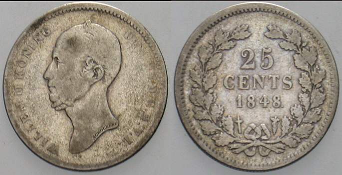 25 Cent 1848 KM. 76 Schön - sehr schön