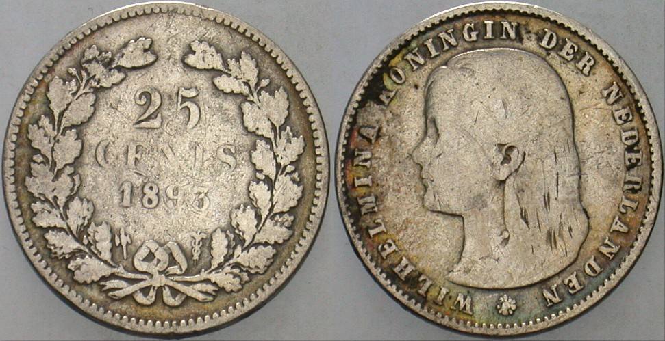 25 Cent 1893 KM 115 Schön