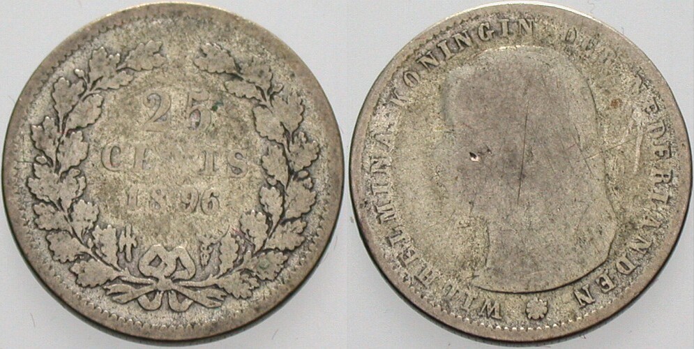 25 Cent 1896 KM 115 Gering erhalten