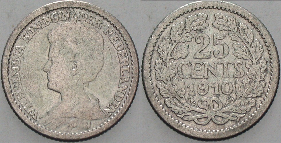 25 Cent 1910 KM 146 Schön - sehr schön