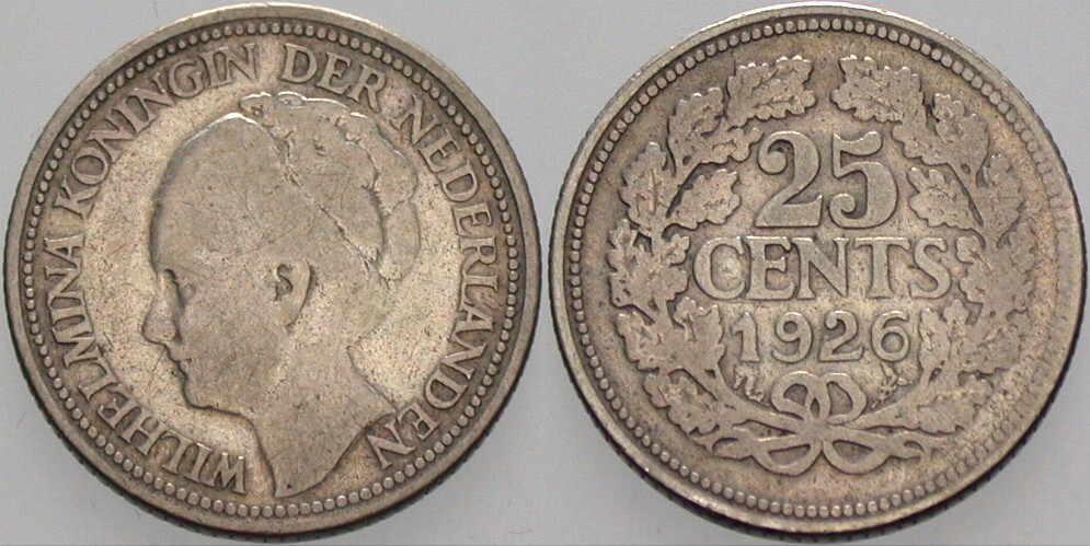 25 Cent 1926 KM 164 Sehr schön