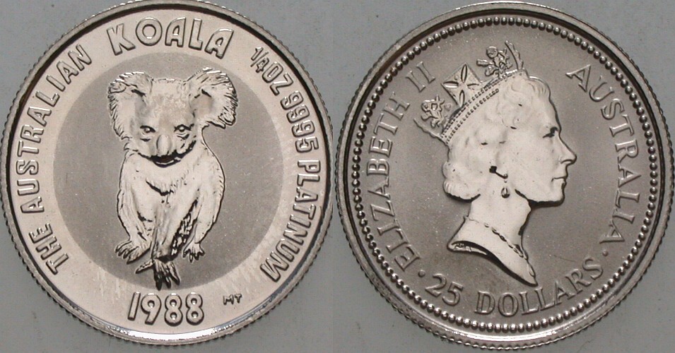25 Dollar 1988 Prägefrisch