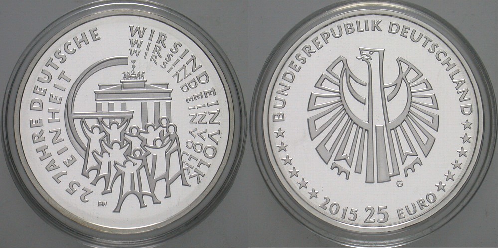 25 EURO 2015 Jaeger 601 Spiegelglanz