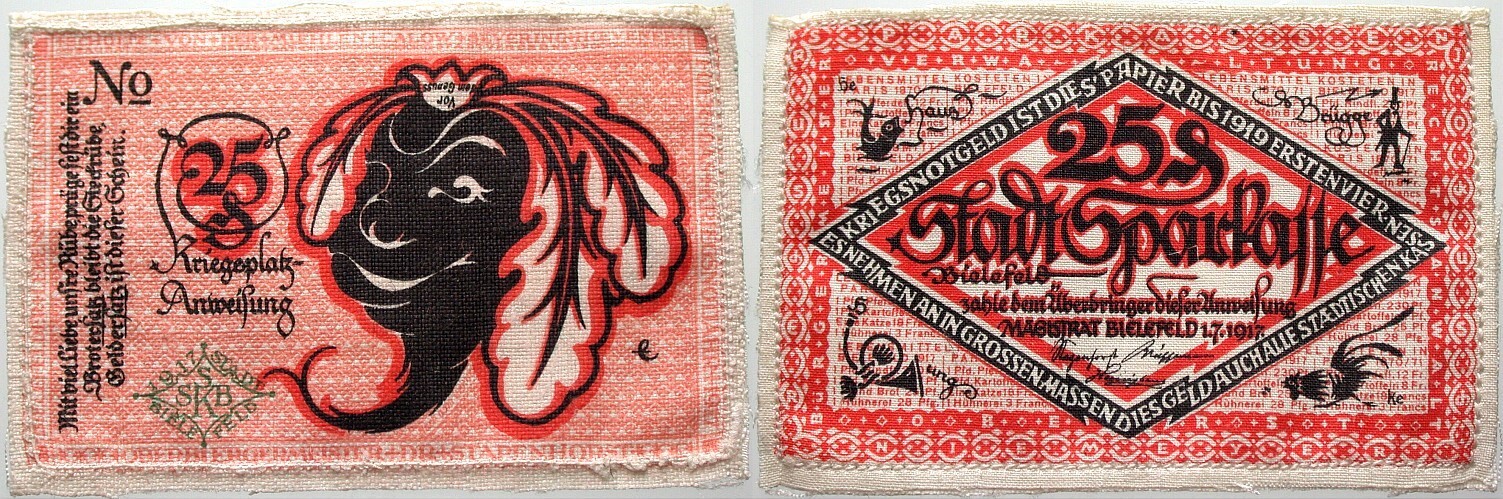 25 Pfennig 1.7.1917-1.4.1919 Grabowski 2 Grasser/Pick 5 Fast kassenfrisch