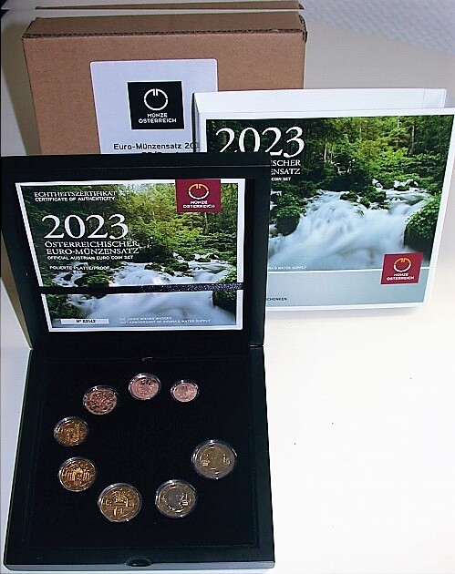 3,88 Euro,Kursmünzensatz 1 Cent-2 Euro 2023 Polierte Platte