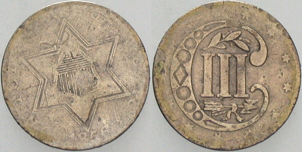 3 Cents 1853 KM 75 Schön