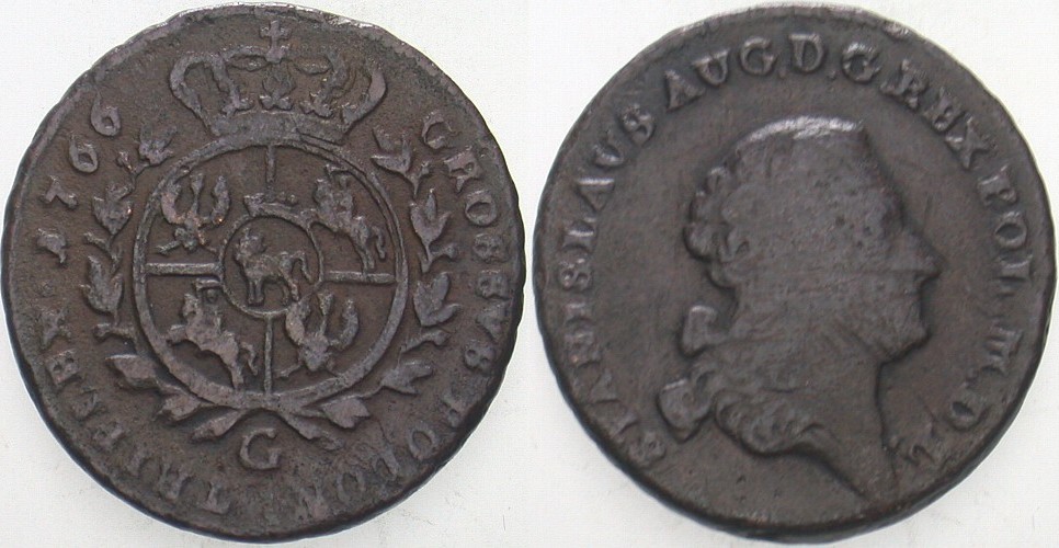 3 Grosze 1766 Gumowski 2348 Kopicki 2237 Fast sehr schön - sehr schön