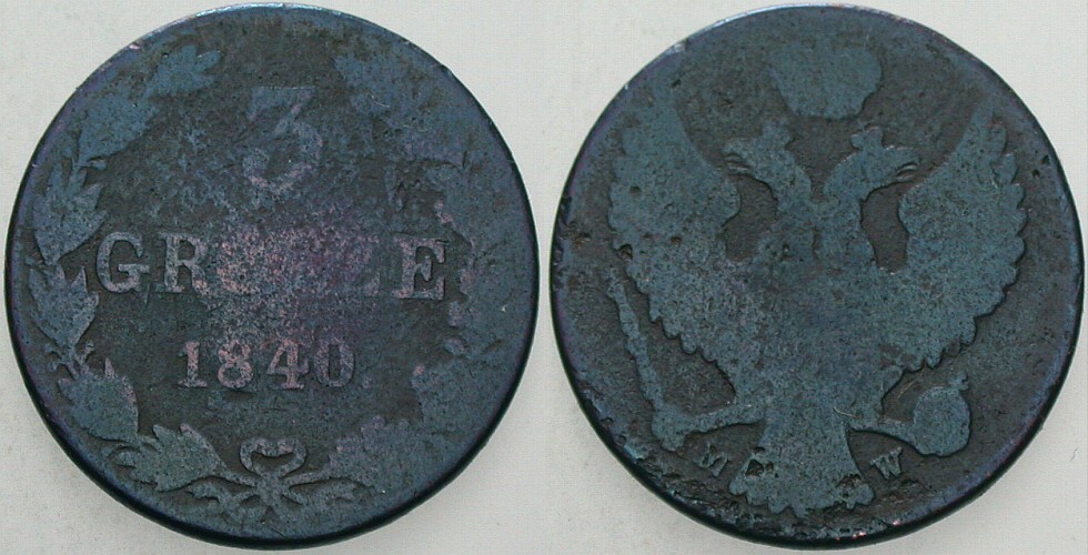 3 Grosze 1840 Parchimowicz 1023 Fast schön