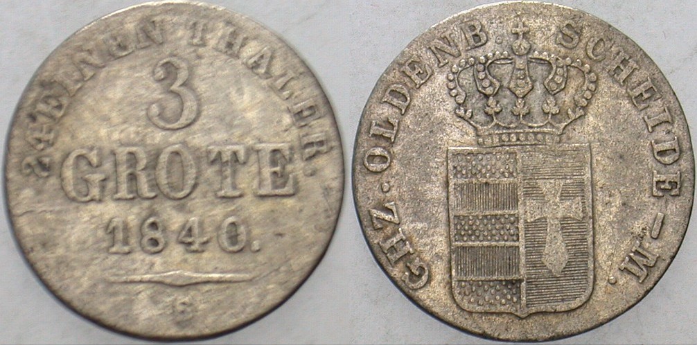 3 Grote 1840 Jaeger 37 AKS 12 Sehr schön