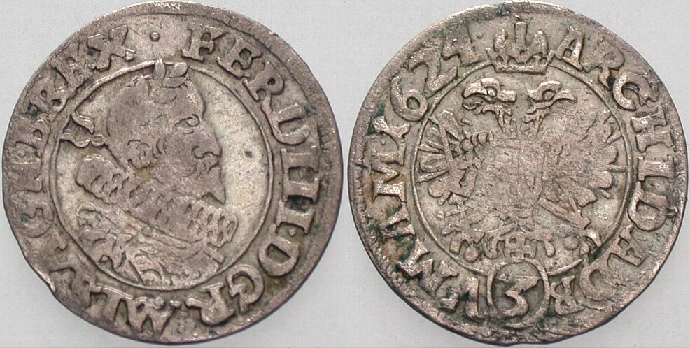 3 Kreuzer 1624 Schön - Sehr schön