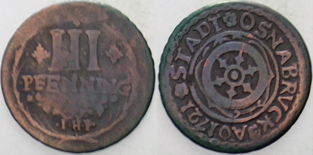 3 Kupferpfennig 1721 Kennepohl 474 Schön - sehr schön