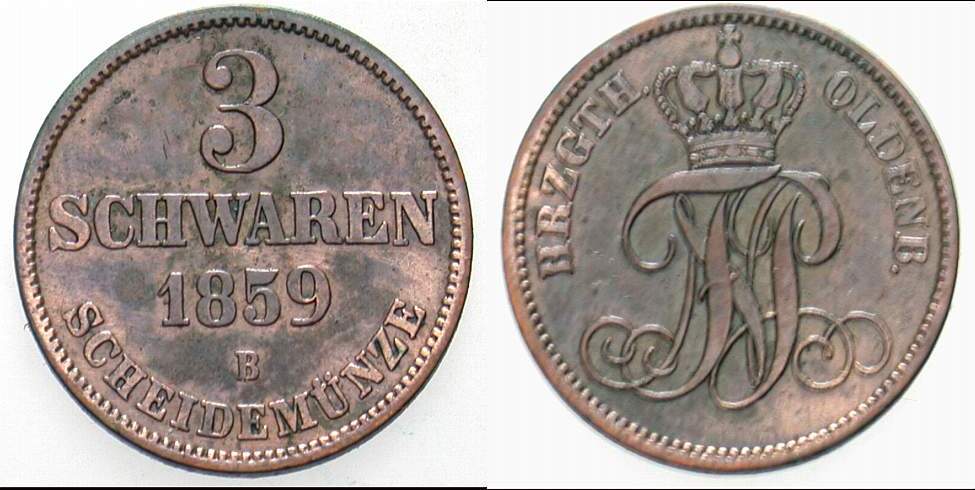 3 Schwaren 1859 Jaeger 50 AKS 32 Sehr schön - vorzüglich