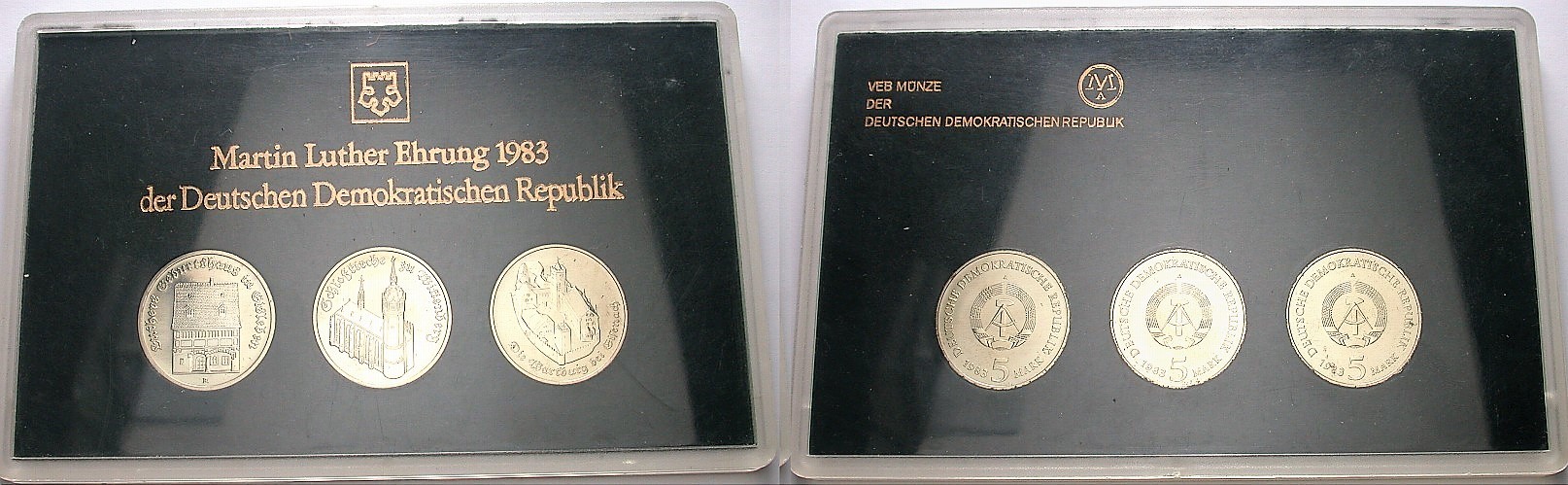3 x 5 Mark 1983 J. 1586/1588/1590 Vorzüglich - Stempelglanz